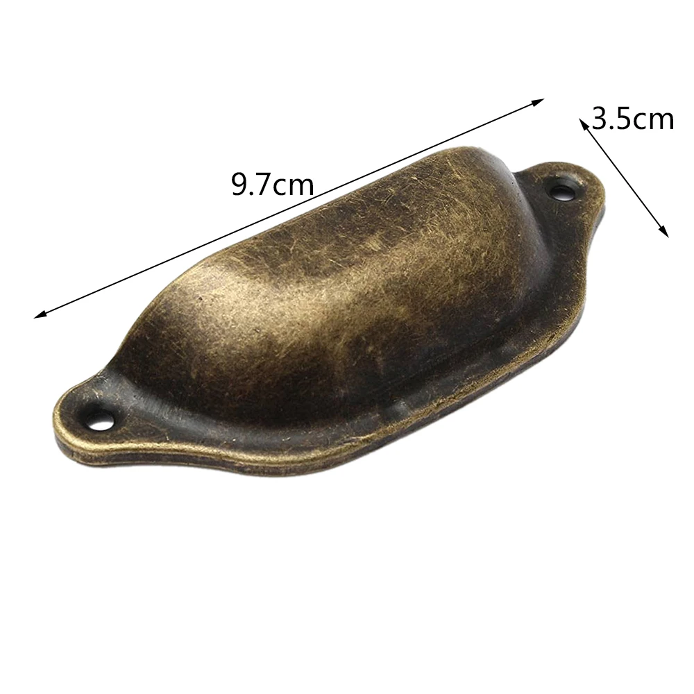 10 шт. винтажные антикварные латунные ручки для вытягивания стаканов в