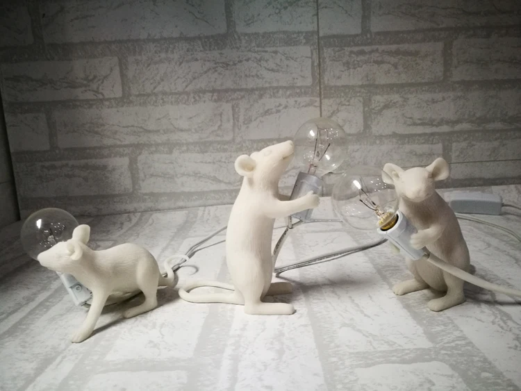 Художественный Золотой стол с мышкой, настольная лампа, настольная лампа с мышкой, Настольная светодиодная лампа, Детская Подарочная комната, домашний деко, лампа для спальни, стоящая лампа