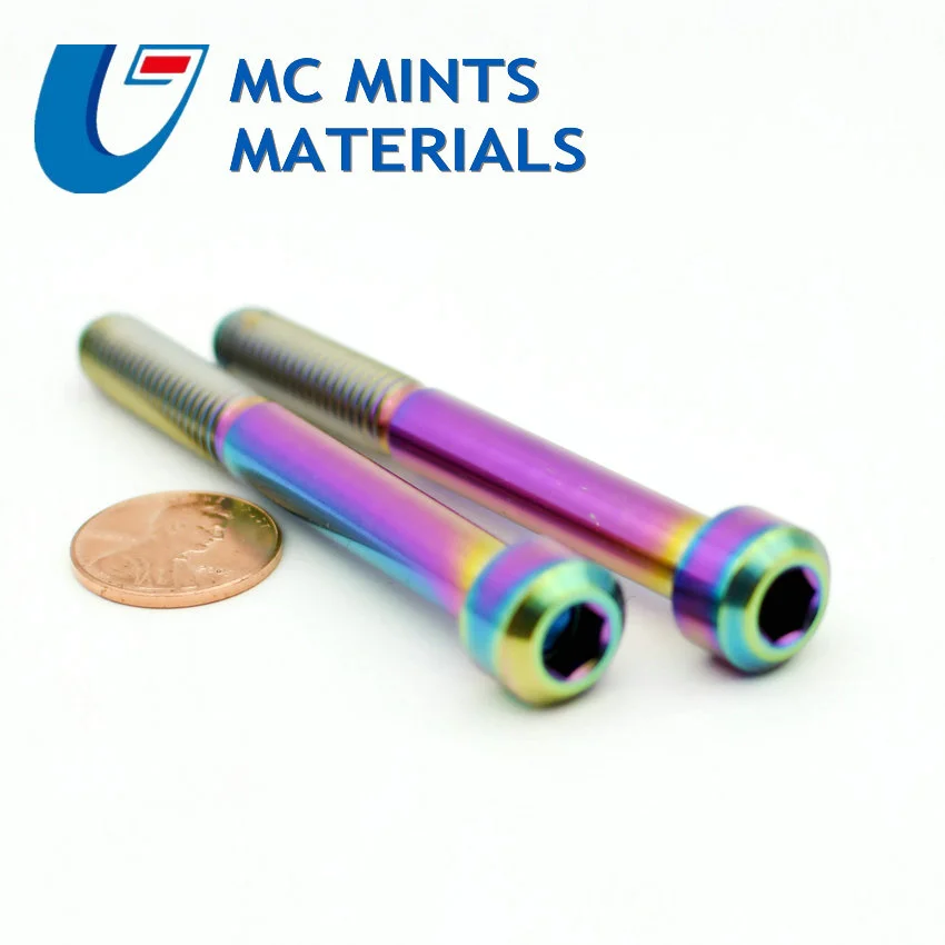 Титановые болты для Ti M8 X15 20 25 30 35 40 45 50 55 60 65 70 80 мм шестигранный ключ винт с
