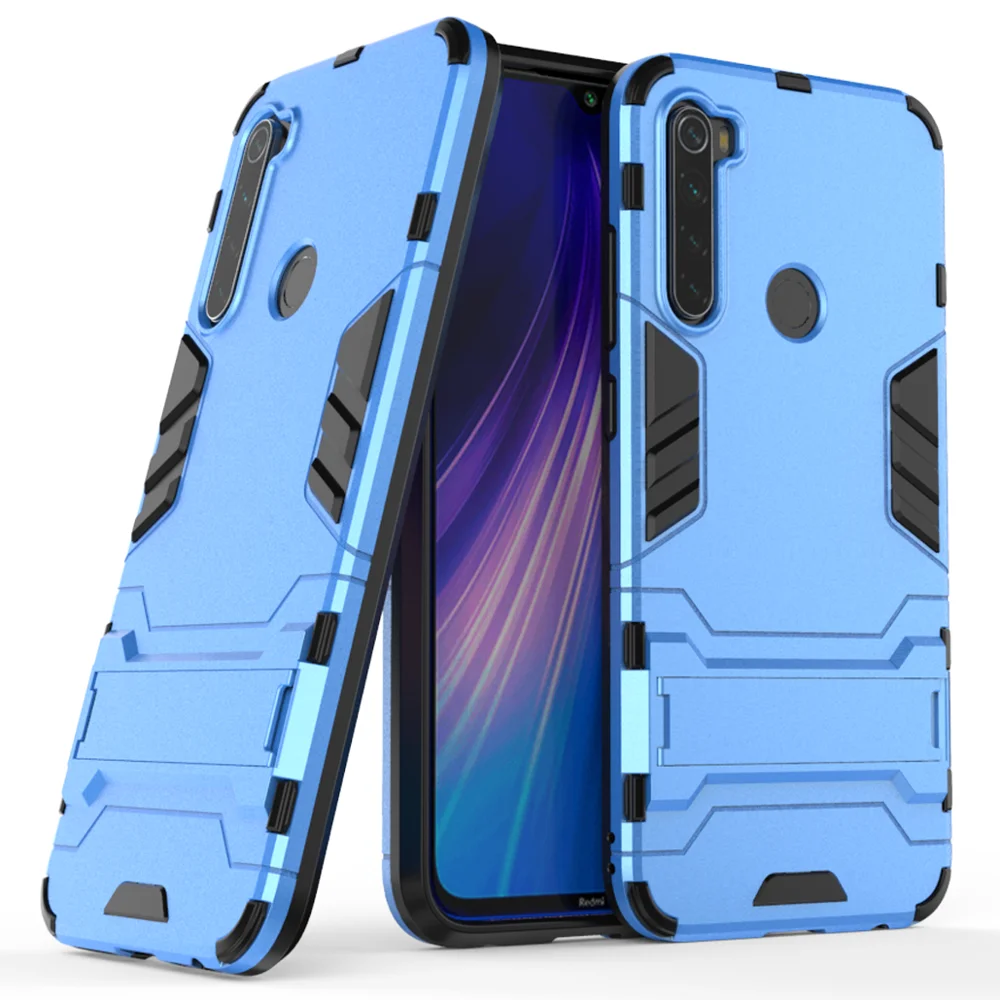 Защитный чехол для Xiaomi Redmi note8 pro note5 note4 задняя крышка с подставкой противоударный