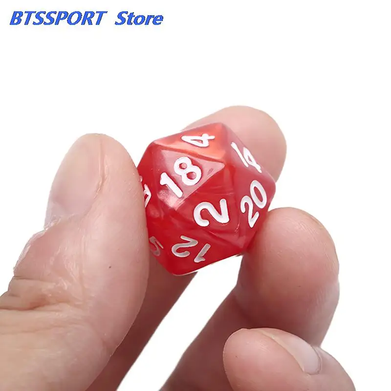1 шт. прочные перламутровые D20 акриловые игральные кости с 20 сторон для настольной