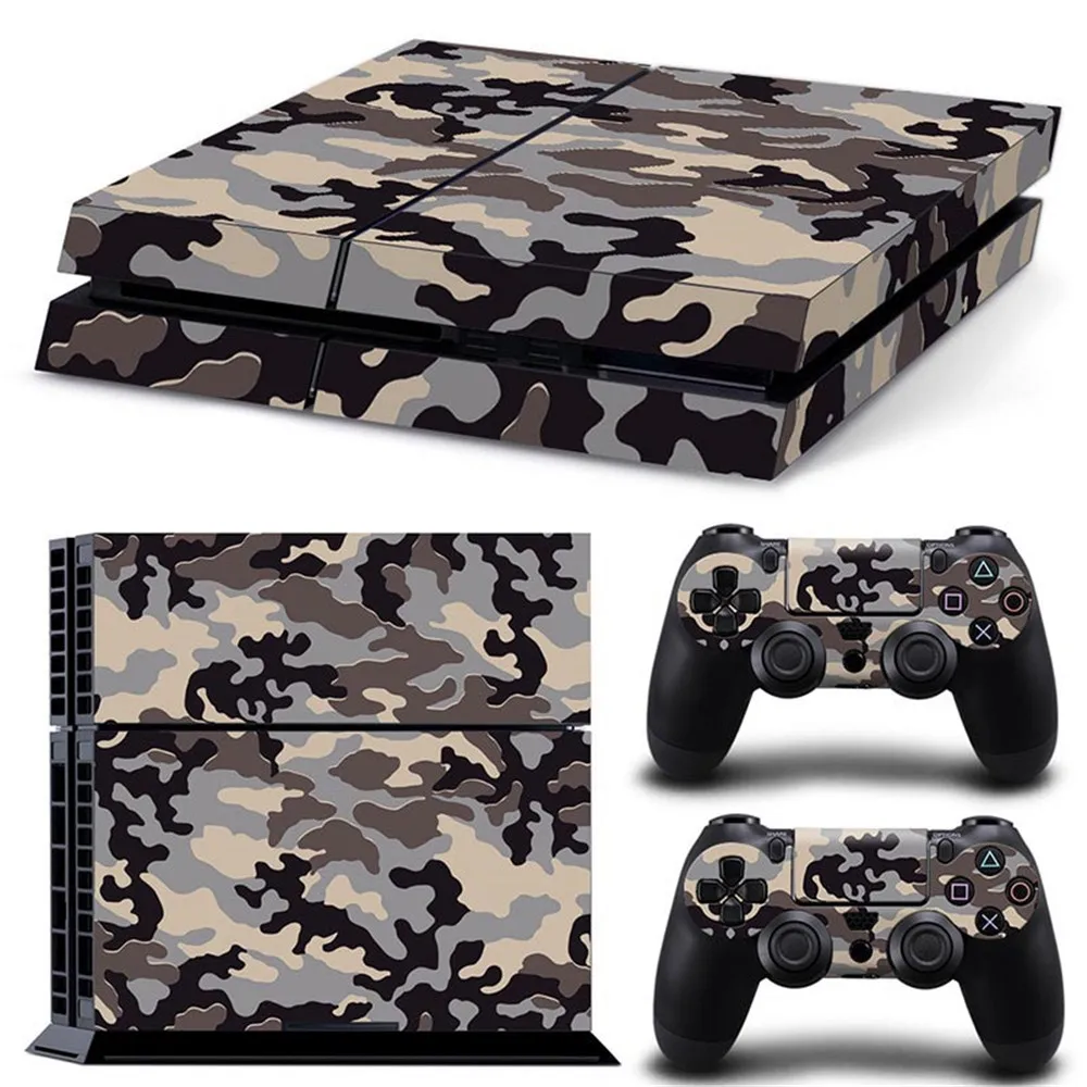 Камуфляжная наклейка для консоли PS4 Виниловая