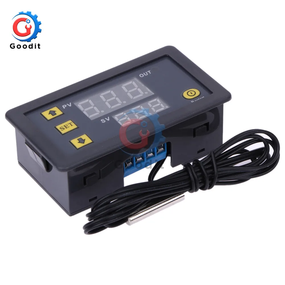 W3230 DC 12V AC 110 V-220 V 20A светодиодный цифровой контроль температуры Лер Термостат Термометр регулятор нагрева охлаждения контроль метр