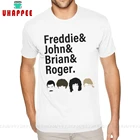 Графическая королева Фредди Джон Брайен Роджер волосы Рубашка футболки мужские маленькие размеры белая футболка
