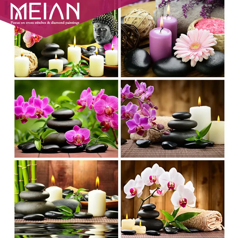 Набор для алмазной вышивки Орхидея Meian Flower|Алмазная мозаика и вышивка| |