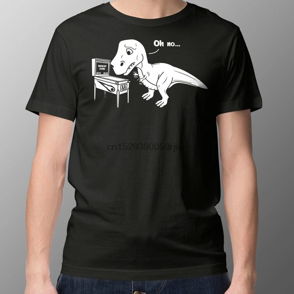 Оригинальная рубашка для пинбола с динозавром футболка изображением Рекса не