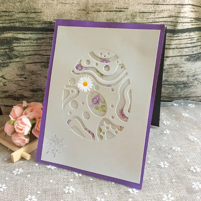 

Easter Egg Metal Cutting Dies Stencil Scrapbooking DIY Album Stamp Paper Card Embossing