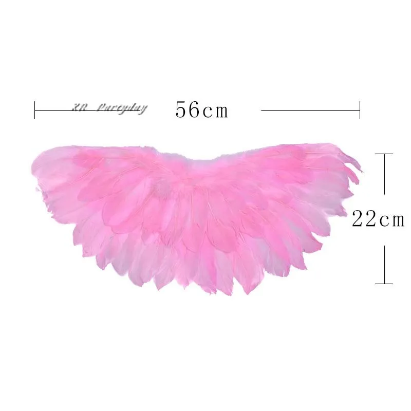 40*19cm / 56*22cm Adults Kids Feather Fairy Angel Wings Hen Night Party Event home decor birthday | Дом и сад