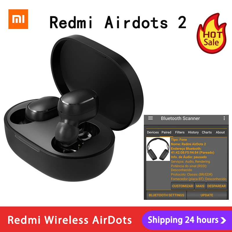Xiaomi Redmi AirDots 2 Наушники вкладыши TWS Bluetooth 5 0 шумоподавление с микрофоном AI