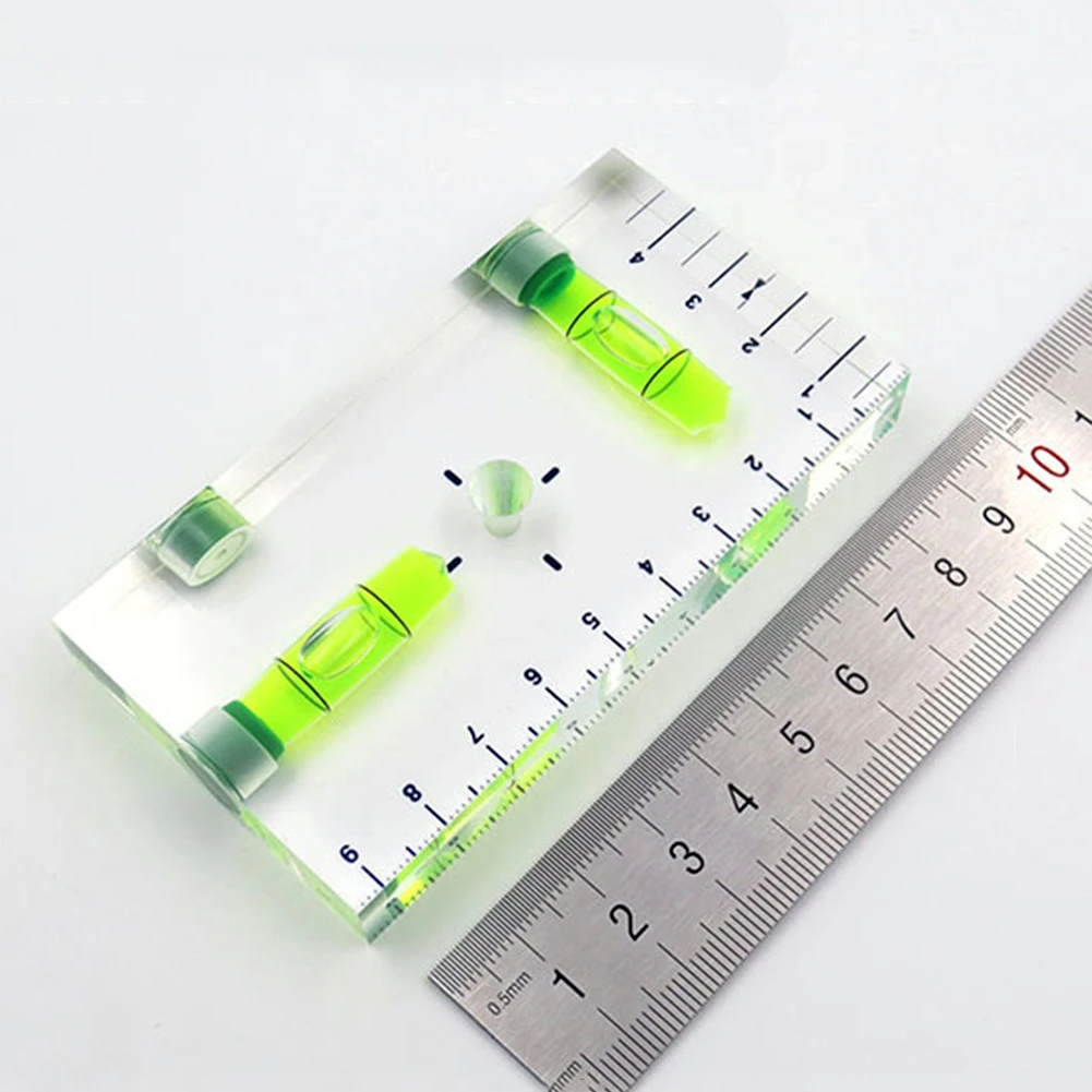 

High Precision Transparent Two Direction Level Bubble New Acrylic Acid Mini Spirit Measuring Level Indicating Instrument