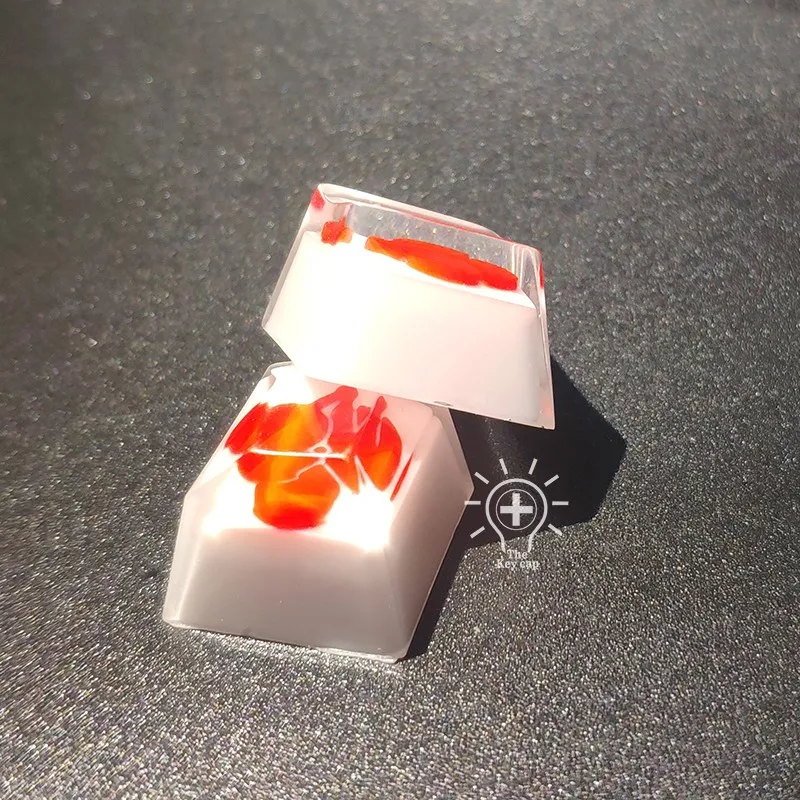 handmade customized resin key cap for MX switches mechanical keyboard backlit resin keycap for Cherry logo R4 height