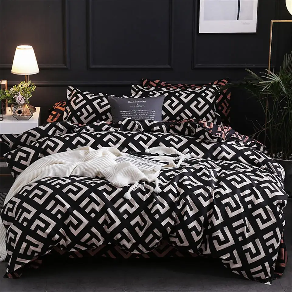 

47 Modern Geometric California King Bedding Sets Sanding Duvet Cover Set Pillowcase 51*90 Duvet Covers 229*260 3pcs Bed Set