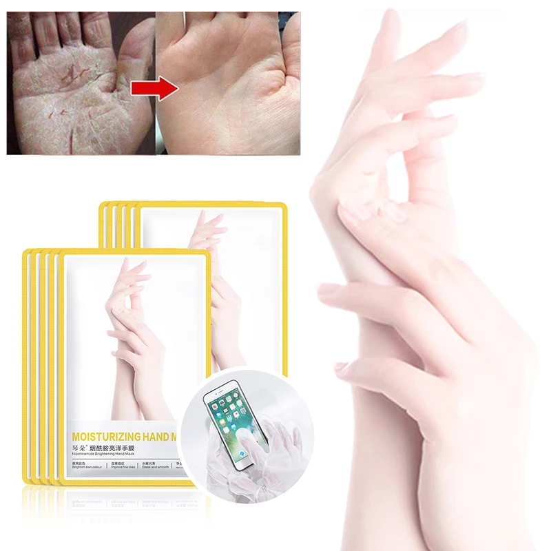 Маска для рук отшелушивающая Омолаживающая восстанавливающая маска сухих