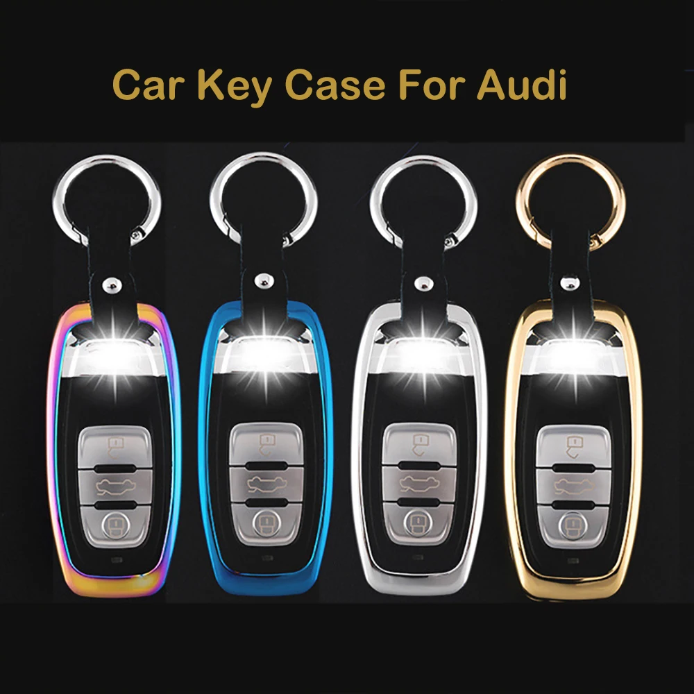 Чехол для автомобильного смарт ключа из цинкового сплава и кожи защитный чехол