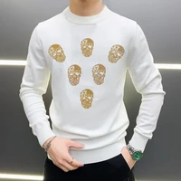 winter mens sweater new high quality knitted hot drilled craft jacket wild hip hop cashmere clothing oversized