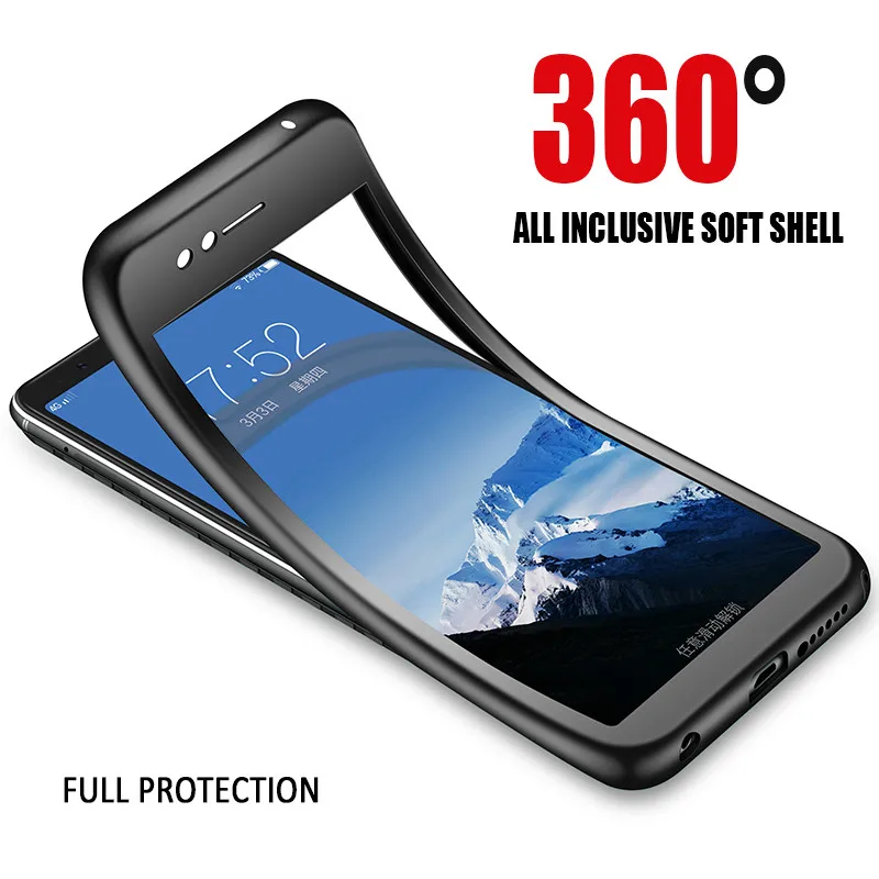 360 Full Cover Silicone Phone Case For Samsung Galaxy s10 S8 S9 Plus Note 9 A30 A70 A50 M10 M20 M30 J1 J3 J5 2016 Soft TPU |