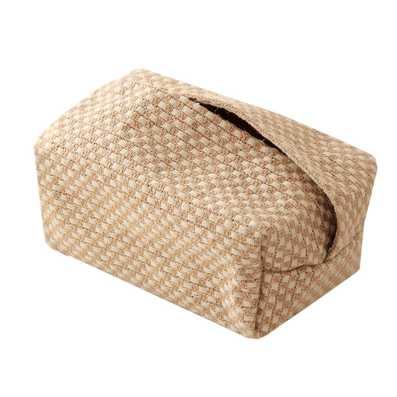 

Ins Cotton Linen Pumping Box Fabric Simple Weaving Homestay Decoration Toilet Beige Apricot Photo Prop Paper Storage
