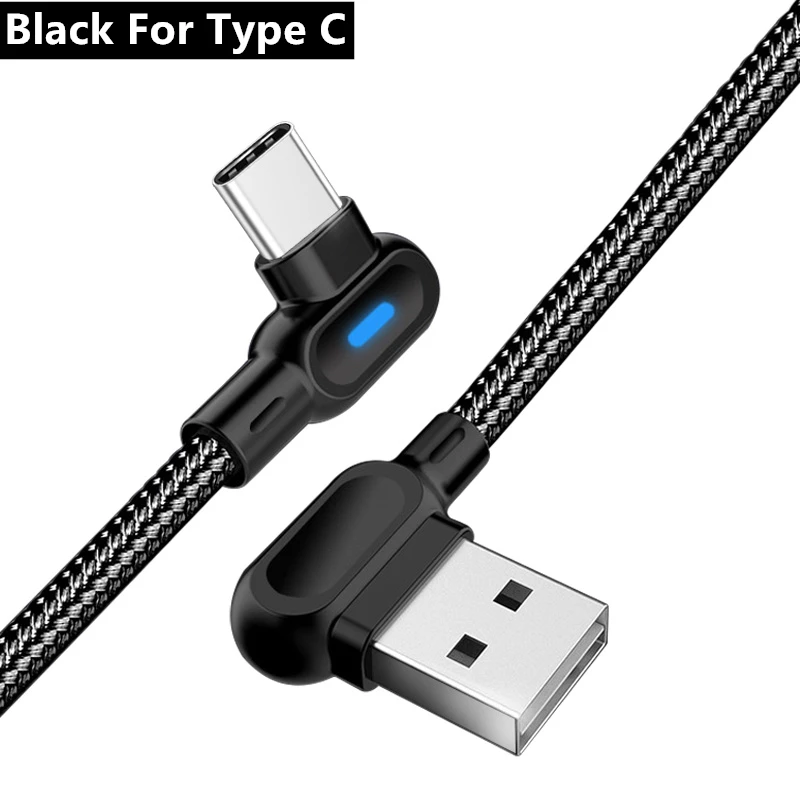  Кабель микро-USB Type-C OLAF, кабель для быстрой зарядки с разъемом Type-C, 90 градусов, USB зарядка для Samsung, Xiaomi, Huawei, быстрое зарядное устройство 