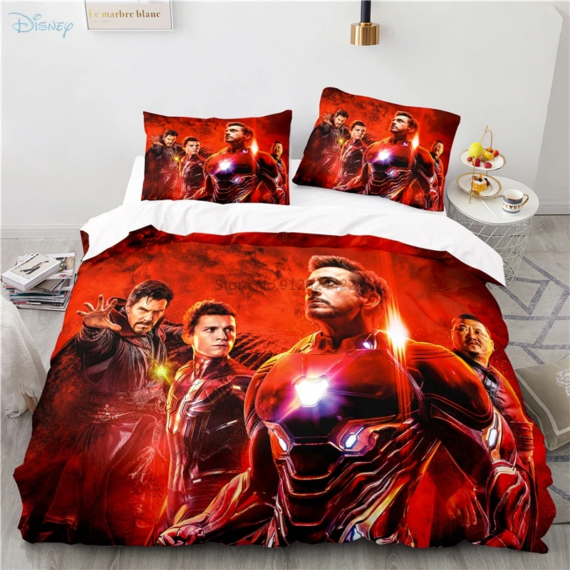 

Горячая Распродажа Железный человек Капитан Америка Мстители печатных 3d Постельное белье близнец полный Queen King пододеяльник наволочка Укр...