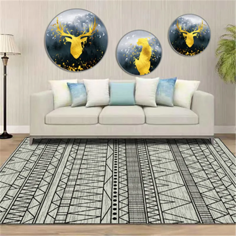 

High Quality Kids Room Antiskid Rug Nordic Geometric Arrow Living Room Carpet Bedroom Sofa Mats Coffee Desk Carpets CF