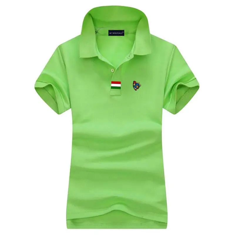 Женские футболки-поло с коротким рукавом из 2020 хлопка повседневные 100% облегающие