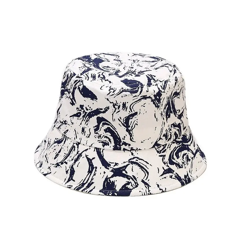 

Women's Fashion Panama 2021 Fashion Summer Ladies Hat Streetwear Bucket Hat Designer Luxury Hats Ink Graffiti Caps