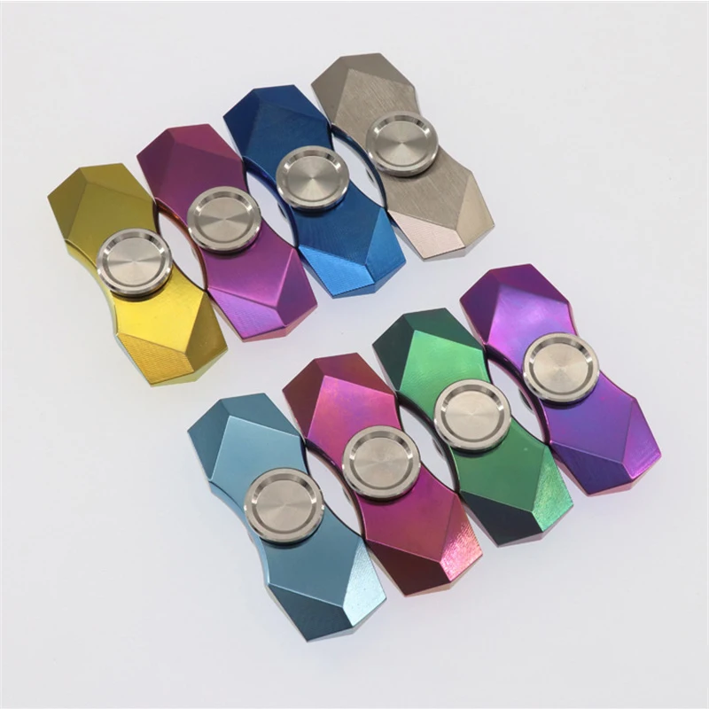 Two Leaves Fingertip Gyroscope Toy Titanium Alloy Anti Stress Spinning Top Toy Relieve Autism Gift Hand Spinner Fidget Toy