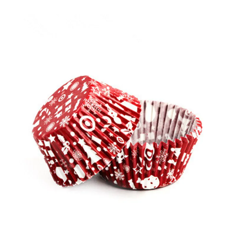 125Pcs Xmas Elk Muffin Cupcake Paper Cup For Christmas Party Caissette Cuisson Cases Liner Baking | Дом и сад