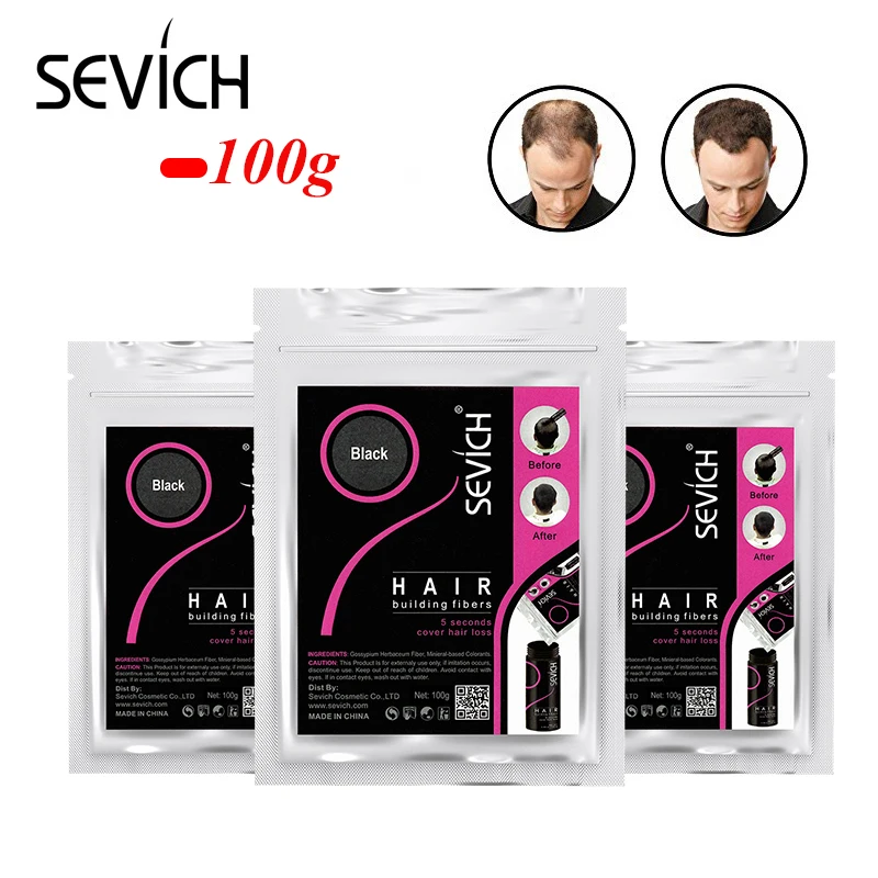 Продукт против выпадения волос sevich 100 г консилер для наращивания с кератином и