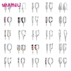 Серьги-гвоздики из серебра 925 пробы с фианитами