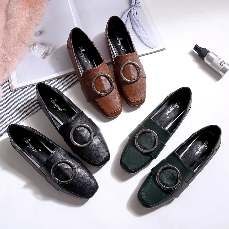 Корейский бренд без шнуровки застежки обувь женские эспадрильи застежка мюли на