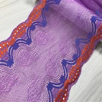 light purple stretch lace trim 18cm colorful lace fabric lingerie diy accessories elastic lace for needle work sewing crafts