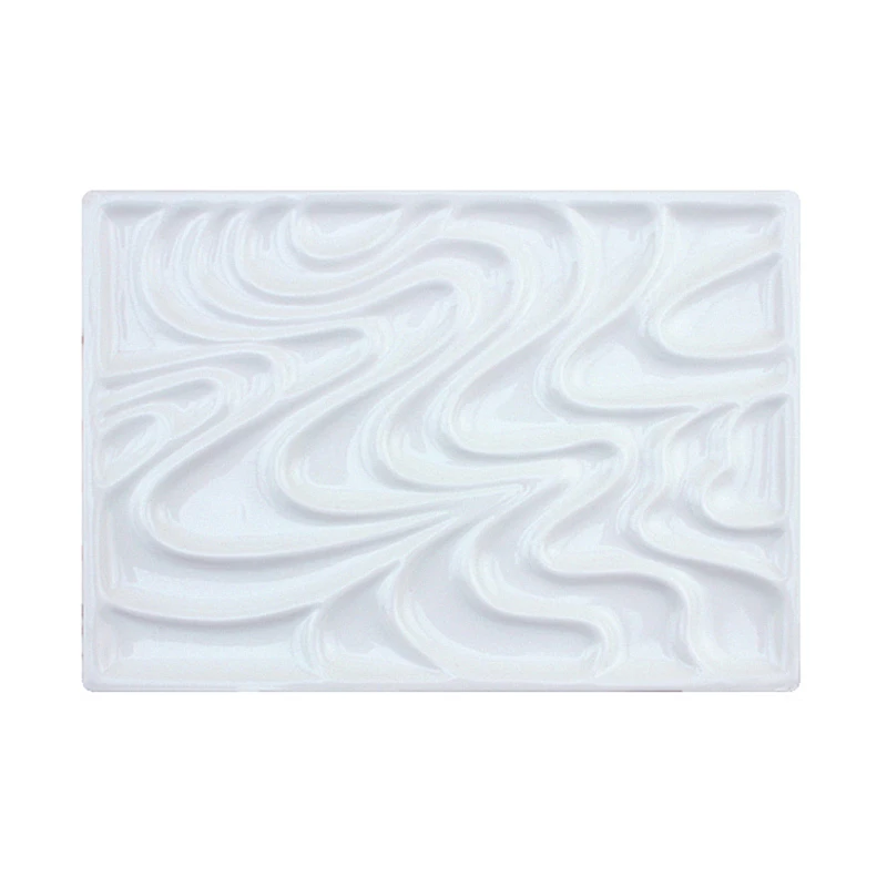 Керамическая прямоугольная цветовая палитра Акварельная живопись тарелка с