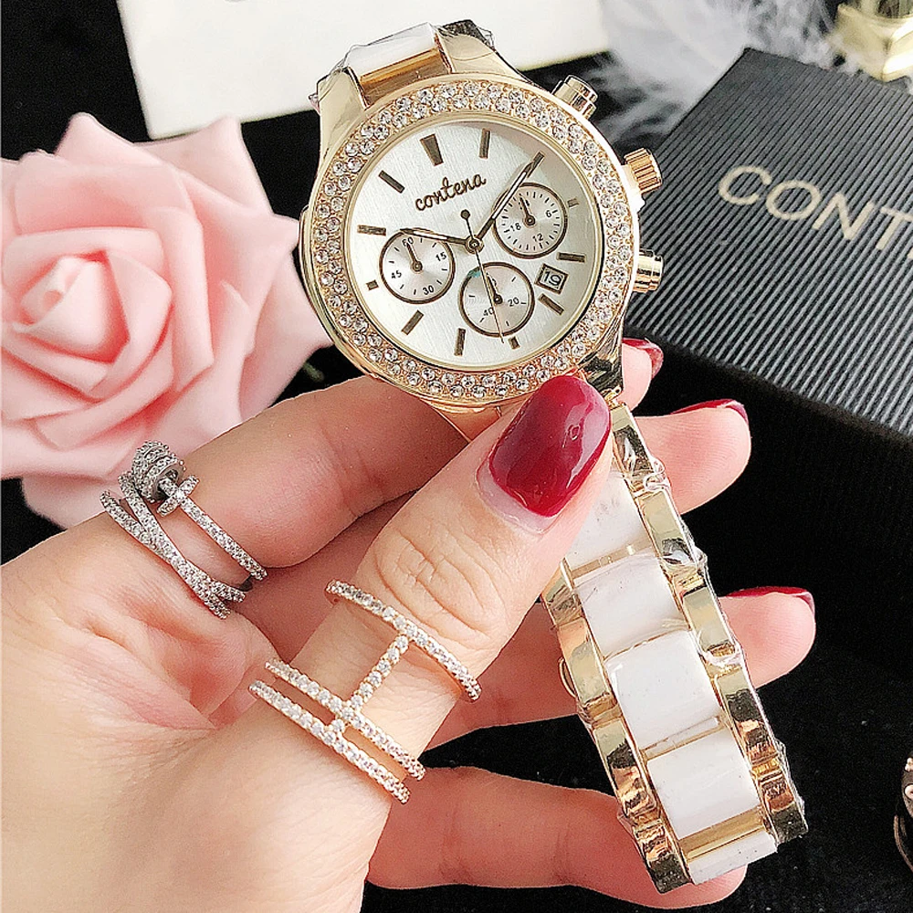 Relogio Feminino Новый Известный Роскошные Брендовые женские часы белые модные час
