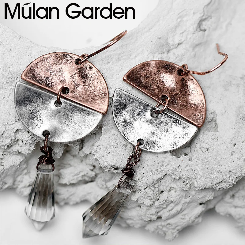 Креативный дизайн Boho винтажные серьги для женщин девушек полумесяц металл