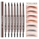 Тинт для бровей с двойной головкой, натуральная косметика, стойкая краска для татуажа бровей, водостойкий черный коричневый карандаш для бровей, макияж