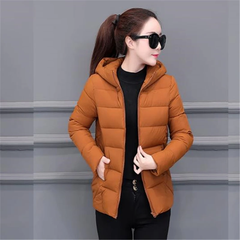 Женские осенние пуховики больших размеров зимние свободные теплые пальто Doudoune