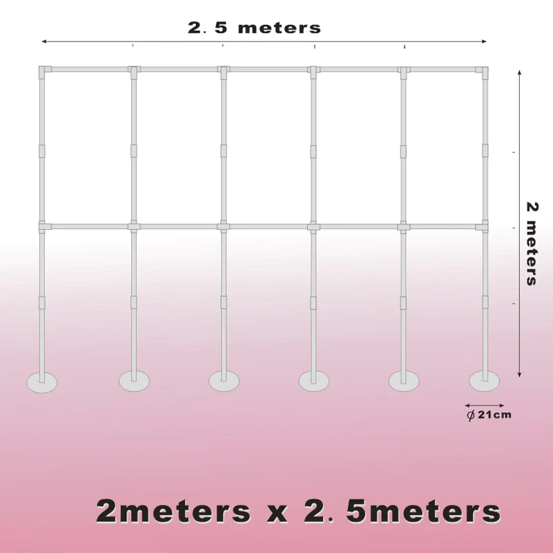 Квадратный держатель 2x2 метра для фоновых занавесок для дома и сада, свадебные украшения, вечерние принадлежности для мероприятий, подставка с шариковой аркой