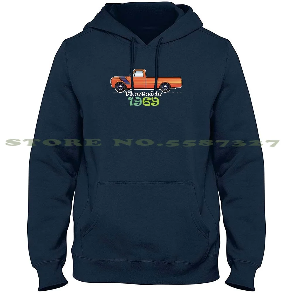 

1969 Custom Fleetside Hoodies Sweatshirt For Men Women 69 1969 70 1970 71 1971 72 1972 Chevy Chevrolet Pickup Truck Long Bed