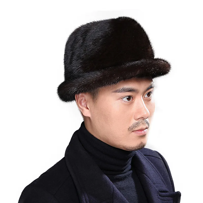 2019 мужские модные кепки норковая меховая шапка s Горячая зима Supere шоу норковый