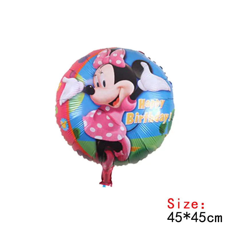 Микки Минни Маус День рождения воздушные шары торт Globos мальчик девочка день рождения Декор поставки розовый и голубой номер фольги воздушный шар - Цвет: 2pcs