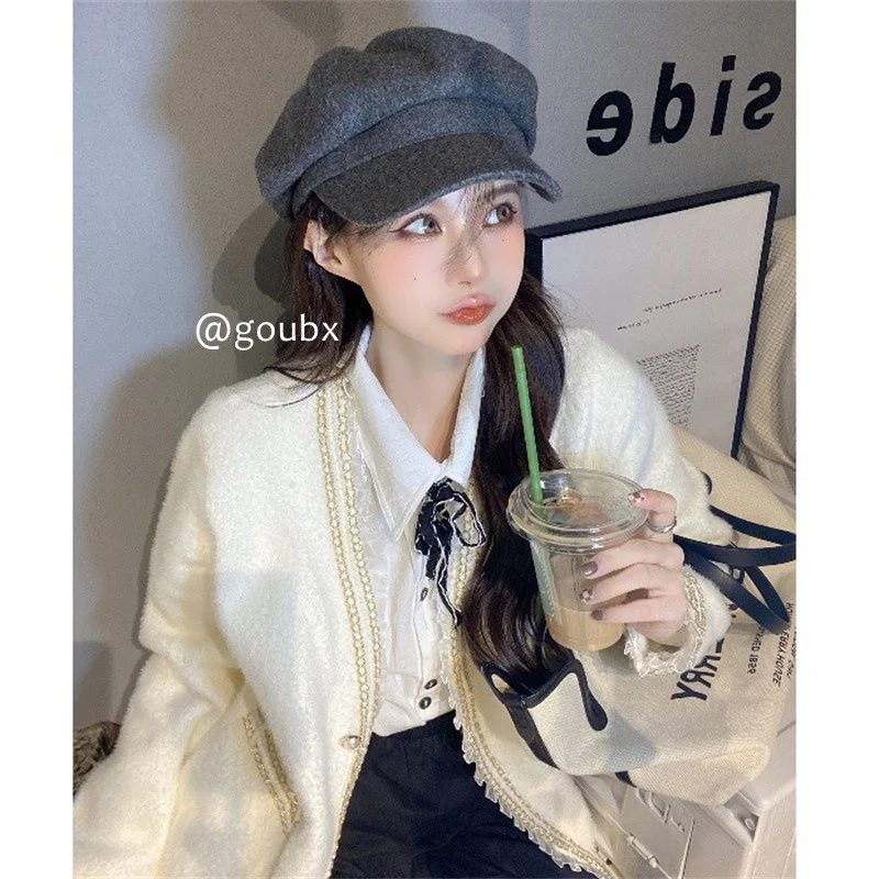 

2021 Autumn Winte Sweater Women Tops Knitted Pullover Korean Style Cardigan Soft Warm Pull Thick Outwear