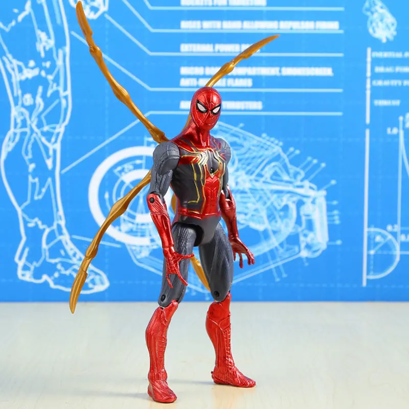 16 см с принтами &quotMarvel&quot &quotМстители&quot 3 супер герой &quotЧеловек паук&quot фигурка