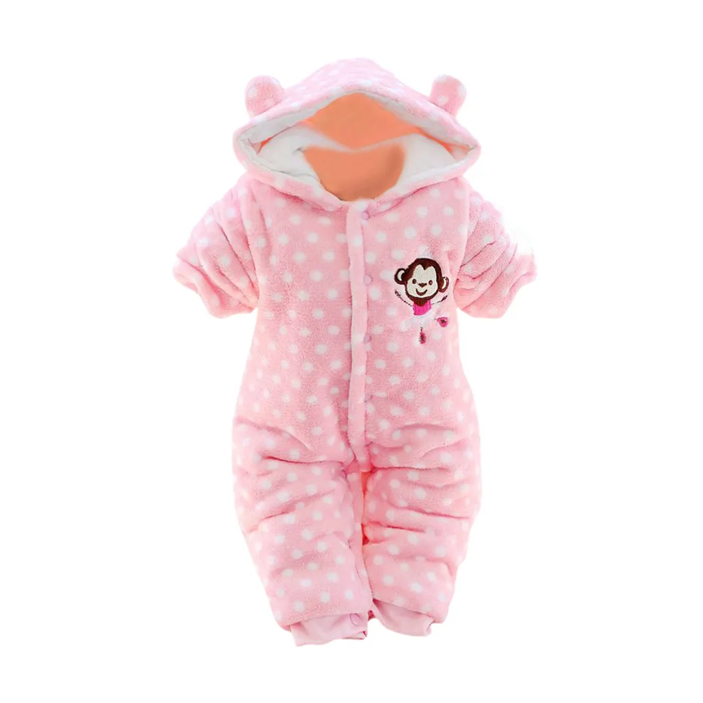 Осенне зимний детский комбинезон Милый Плюшевый с капюшоном и принтом пчелы