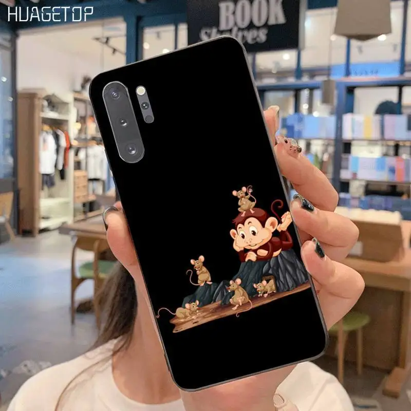 HUAGETOP удивительная обезьяна мультфильм мягкий чехол для телефона Samsung Note 7 8 9 10 Plus