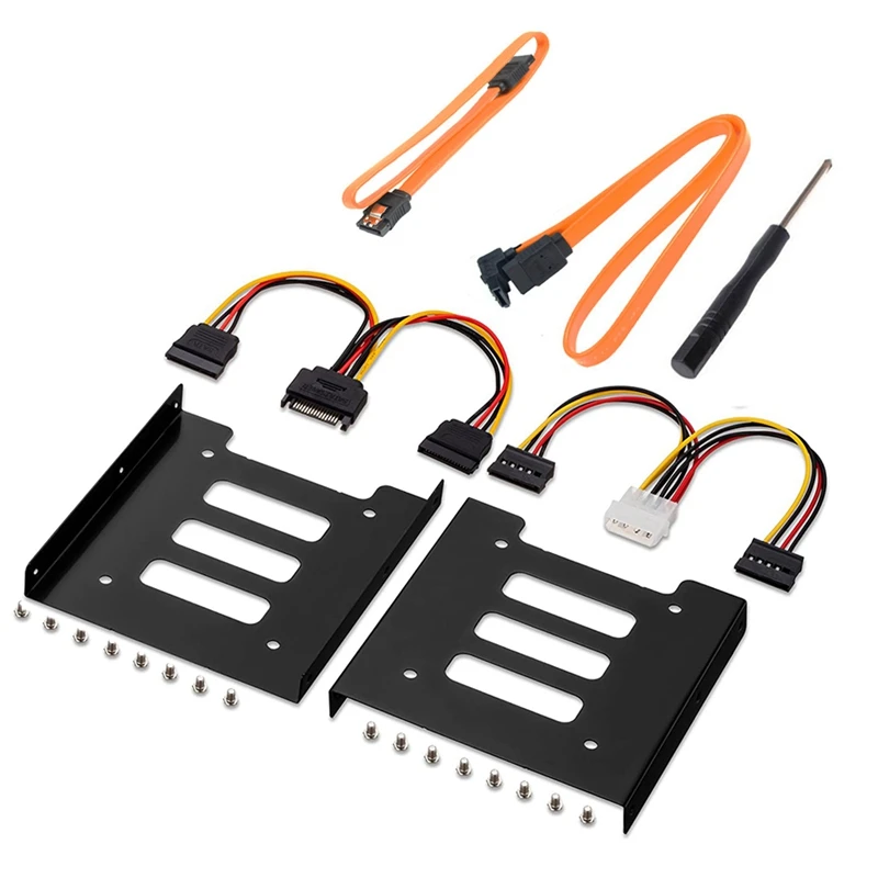 2.5 Inch SSD To 3.5 Internal Hard Disk Drive Mounting Kit With SATA Data Cables And Power Bracket | Компьютеры и офис