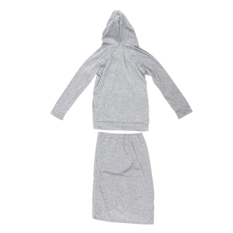 Осень-лето женские повседневные толстовки Топ + асимметричные юбки спортивный