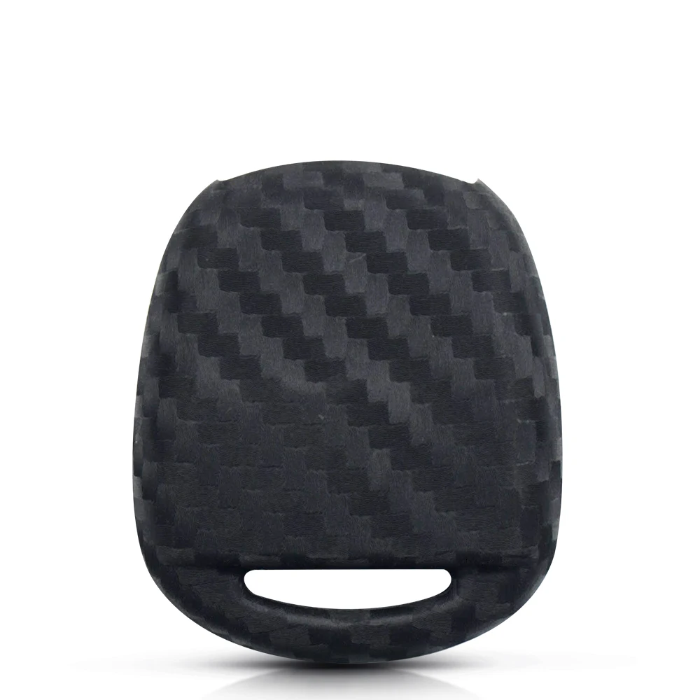 KEYYOU 3 кнопки углеродного силиконовый чехол для ключей от машины Lexus Toyota Camry RAV4 Corolla