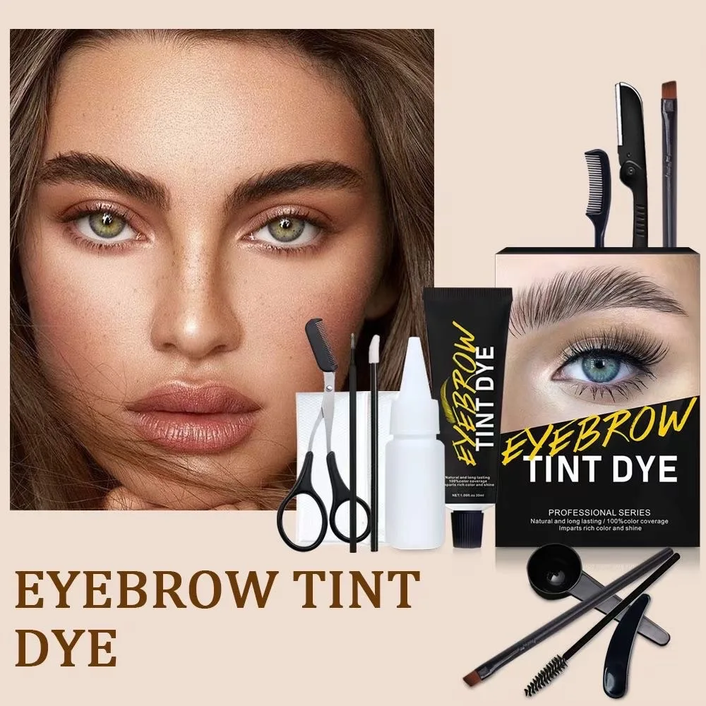

Eyebrow Cosmetics Natural three colors Eyebrow Enhancer Dye Coverage Set Long-lasting Professiona Eye Brow Mascara Cream
