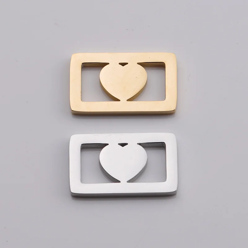 Fnixtar 20 шт милые сердца амулеты из нержавеющей стали зеркальные полированные